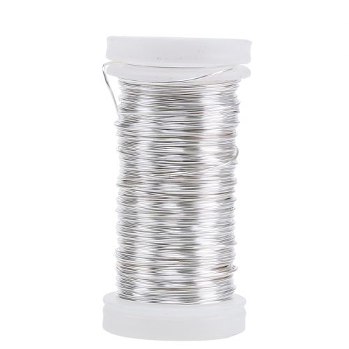 daiktų Dekoratyvinė emaliuota viela sidabras Ø0,50mm 50m 100g