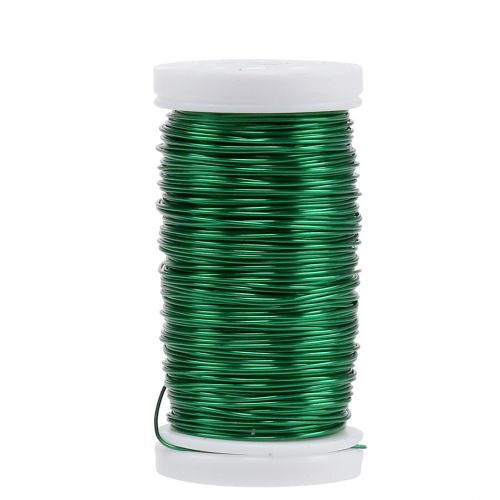 Floristik24 Deco emaliuota viela žalia Ø0,50mm 50m 100g