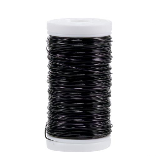 Deco emaliuota viela Juoda Ø0,50mm 50m 100g