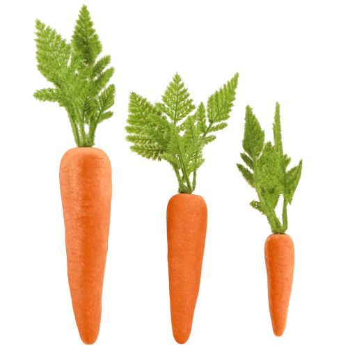 Floristik24 Dekoratyvinės morkos Flokuotos morkos H27cm–37cm 6 vnt. rinkinyje