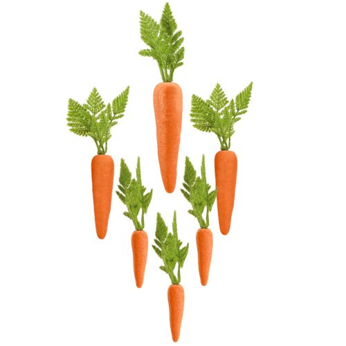 daiktų Dekoratyvinės morkos Flokuotos morkos H27cm–37cm 6 vnt. rinkinyje