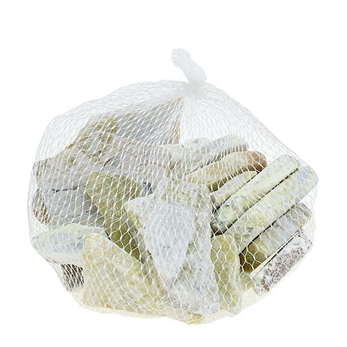 Floristik24 Dekoratyviniai mozaikiniai akmenukai pilkai žali matiniai 3cm - 8cm 1kg