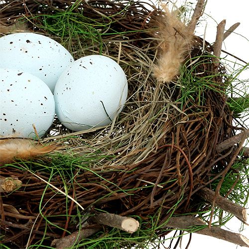 Floristik24 Deko lizdas su kiaušiniais Ø30cm 1vnt