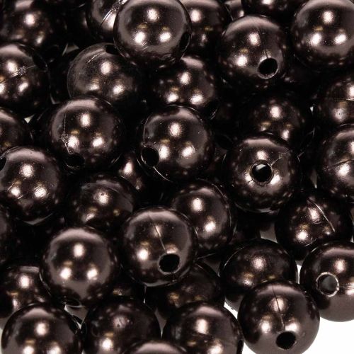 Dekoratyviniai karoliukai rudi Ø10mm 115 vnt | Floristik24.lt