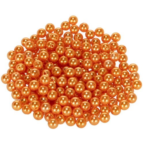 Dekoratyviniai oranžiniai karoliukai, 8 mm, 250 vnt. pirkti | Floristik24.lt