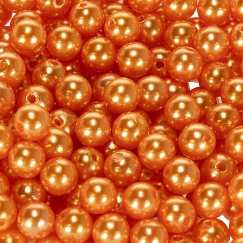 Dekoratyviniai oranžiniai karoliukai, 8 mm, 250 vnt. | Floristik24.lt