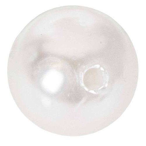 Dekoratyviniai karoliukai balti Ø20mm 12 vnt | Floristik24.lt