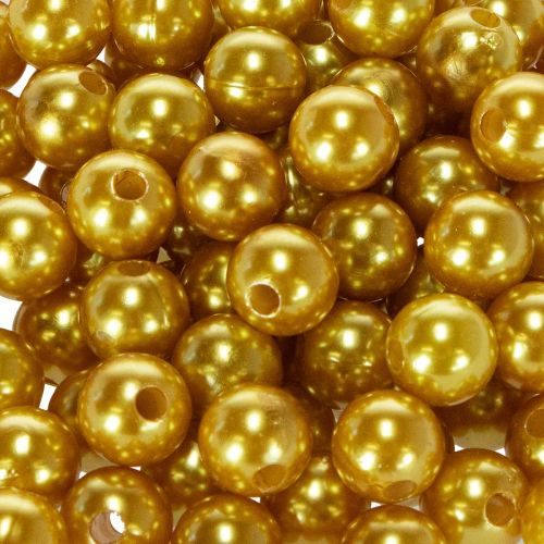 Dekoratyviniai karoliukai Ø10mm auksiniai 115 vnt | Floristik24.lt