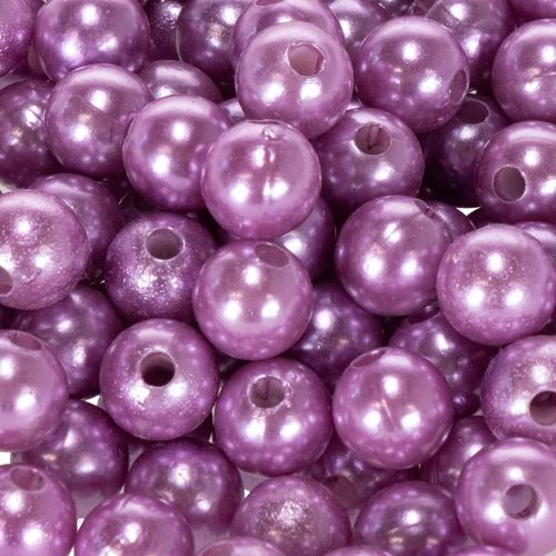 Dekoratyviniai karoliukai Ø10mm violetiniai 115 vnt | Floristik24.lt