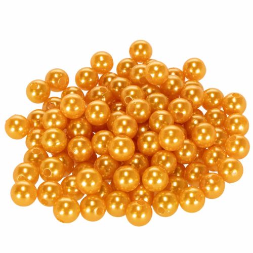 Dekoratyviniai karoliukai Ø10mm oranžiniai 115 vnt