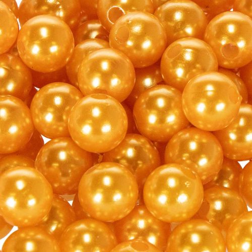 Dekoratyviniai karoliukai Ø10mm oranžiniai 115 vnt | Floristik24.lt