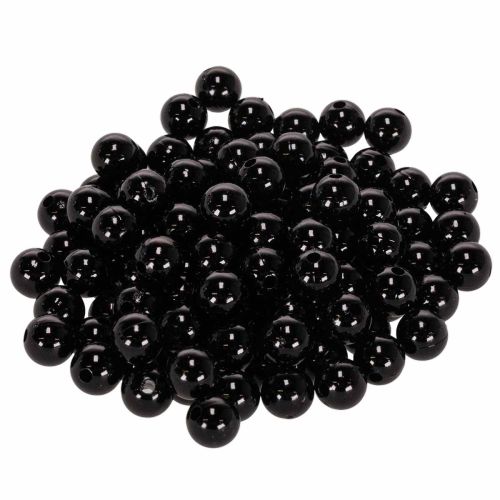 Dekoratyviniai karoliukai Ø10mm juodi 115 vnt pirkti | Floristik24.lt