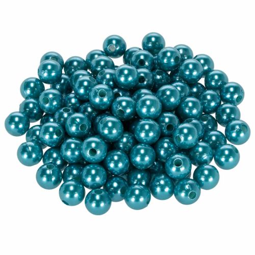 Dekoratyviniai karoliukai Ø10mm turkis 115 vnt