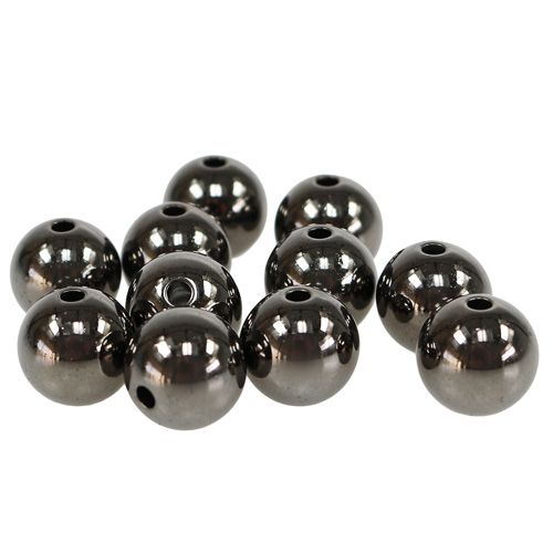 daiktų Dekoratyviniai karoliukai antracitinis metalas 14mm 35 vnt