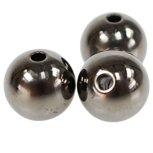 daiktų Dekoratyviniai karoliukai antracitinis metalas 14mm 35 vnt