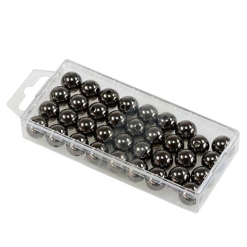 daiktų Dekoratyviniai karoliukai antracitinis metalas 14mm 35 vnt