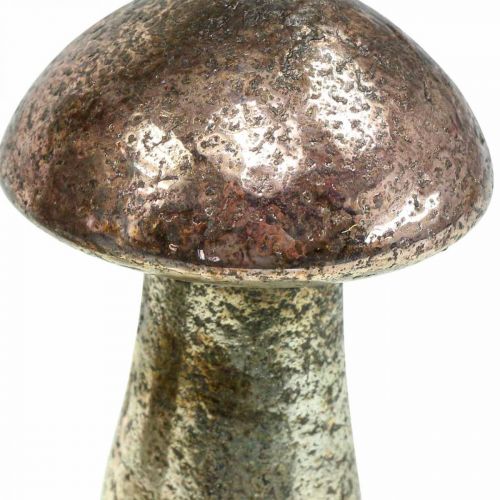 Floristik24 Deco grybai stiklinė rožinė stalo puošmena rudens Ø6,5cm H10cm 3vnt