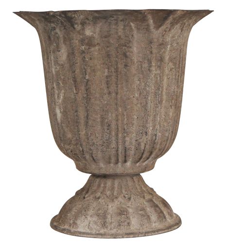 daiktų Dekoratyvinis trofėjus senovinės išvaizdos vazonas pilkai rudas Ø15cm H16cm