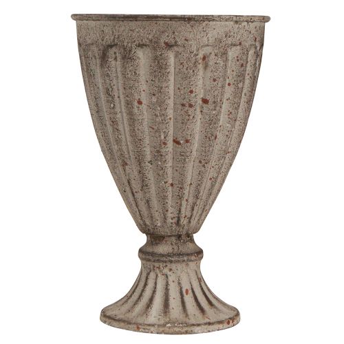 daiktų Dekoratyvinė trofėjinė sodinamoji antikvarinė išvaizda pilkai ruda Ø13cm H19cm