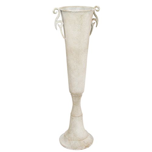 daiktų Dekoratyvinė trofėjinė vaza antikvarinė su rankenomis metalo pilka Ø15cm H59cm