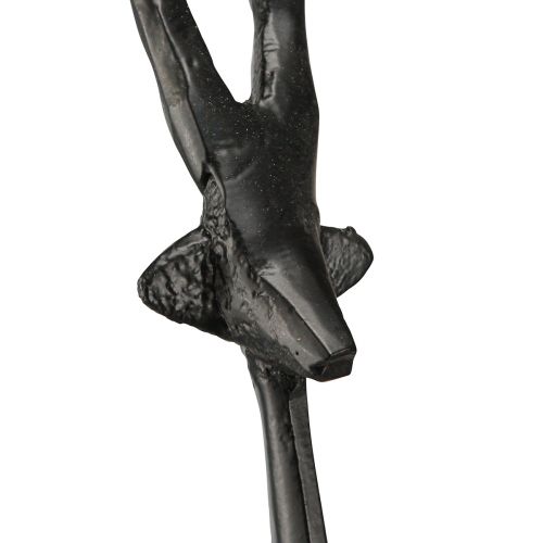 Floristik24 Dekoratyvinė šiaurės elnio metalinė dekoratyvinė figūrėlė juodos spalvos 15cmx8cmx53cm