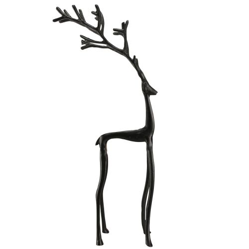 Floristik24 Dekoratyvinė šiaurės elnio metalinė dekoratyvinė figūrėlė juodos spalvos 15cmx8cmx53cm