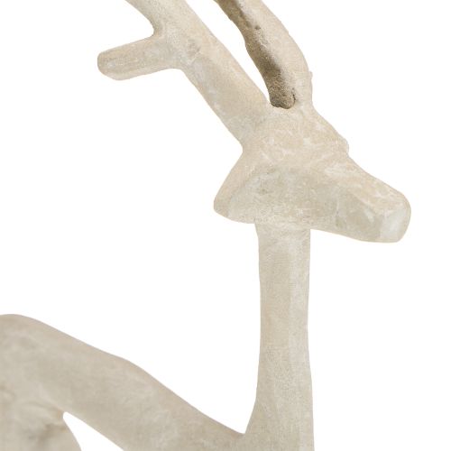 daiktų Dekoratyvinė elnio metalinė figūrėlė, pilko molio, optika, aukštis 35 cm