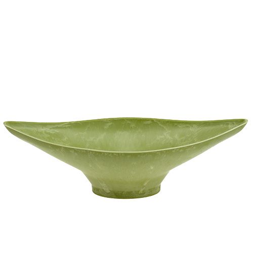 Floristik24 Dekoratyvinis dubuo 34cm x 17,5cm H10cm šviesiai žalias, 1vnt