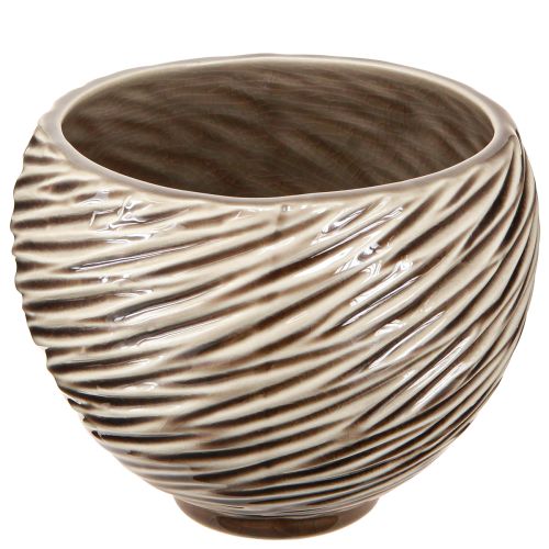 daiktų Dekoratyvinis dubuo Vazonas Keraminis Beige Rudas Ø15cm 2vnt