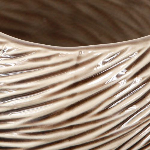 daiktų Dekoratyvinis dubuo Vazonas Keraminis Beige Rudas Ø15cm 2vnt