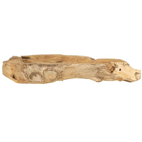 daiktų Dekoratyvinis dubuo medinis tikmedžio natūralaus jūrinio 46x14x7cm