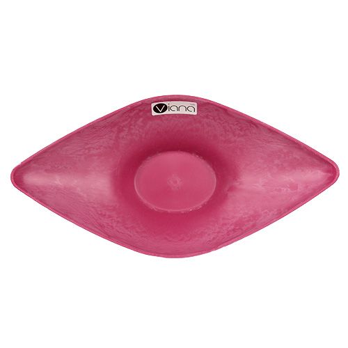 Floristik24 Dekoratyvinis dubuo rožinis 34cm x 17,5cm H10cm, 1vnt