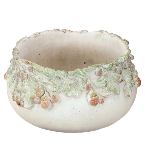 Dekoratyvinis dubuo iš lieto akmens, gilės, augalų dubuo, Ø20cm, aukštis10cm