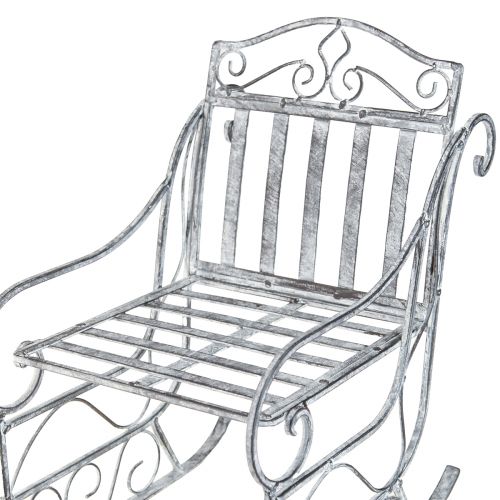 Floristik24 Dekoratyvinės rogės baltos skalbtos rogės metalinės 47×21×32,5cm