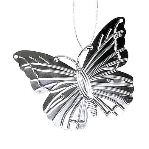 daiktų Dekoratyviniai drugeliai pakabinti sidabriniai 5cm 36vnt