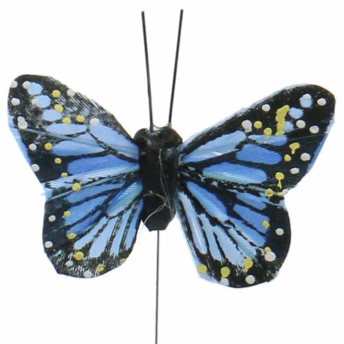 daiktų Dekoratyviniai drugeliai ant vielos margaspalviai 5,5cm 24vnt
