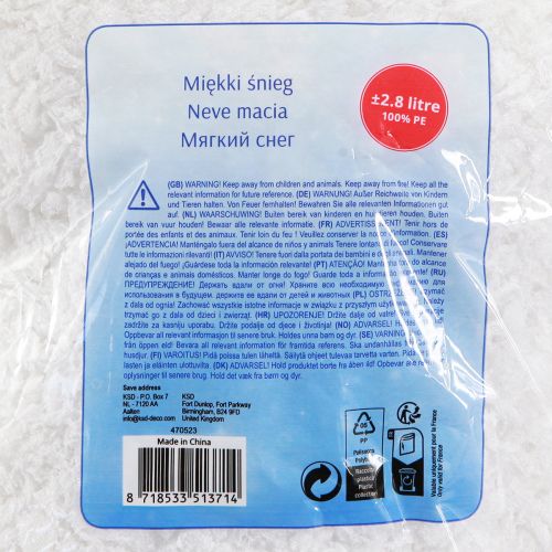 daiktų Dekoratyvinės sniego snaigės baltos žiemos dekoracijos balta 2,8l