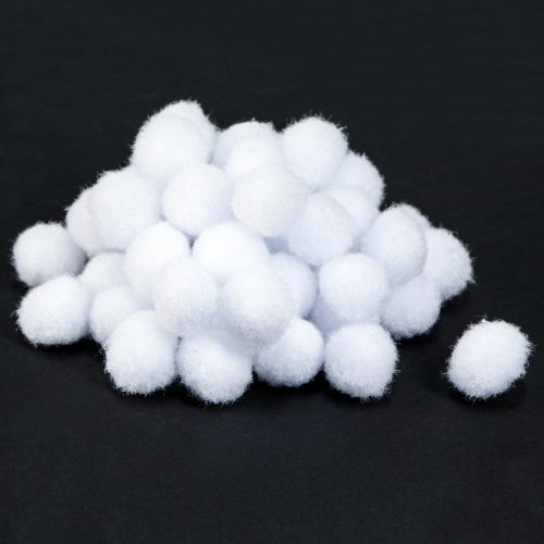 Deco snowball mini Ø2cm balti sniego gaubliai 400 vnt 4 maišeliai