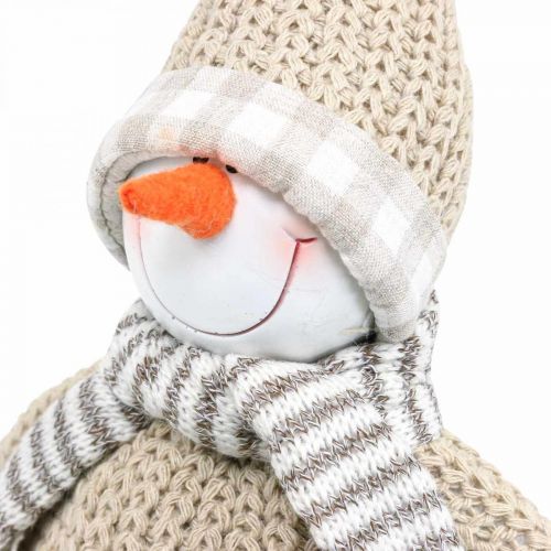 Floristik24 Deco sniego senelis su kepure ir skara kalėdinė figūrėlė H44cm