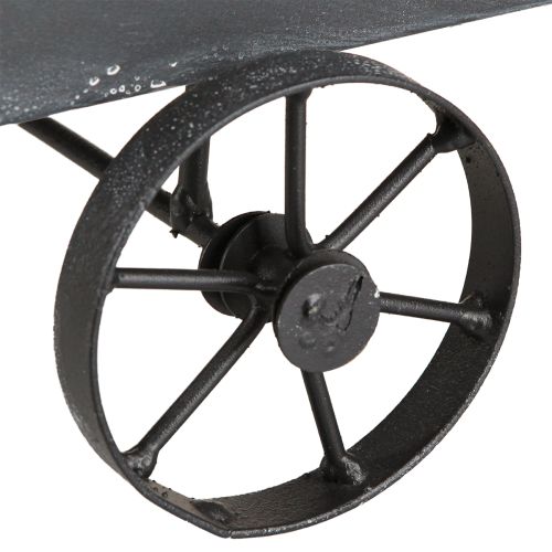daiktų Dekoratyvinė karučio augalų dėžė metalinis antracitas L30cm