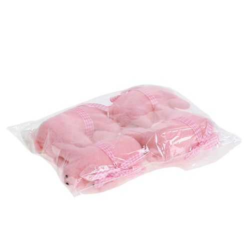 Floristik24 Dekoratyvinė kiaulė rožinė 11,5cm 4vnt