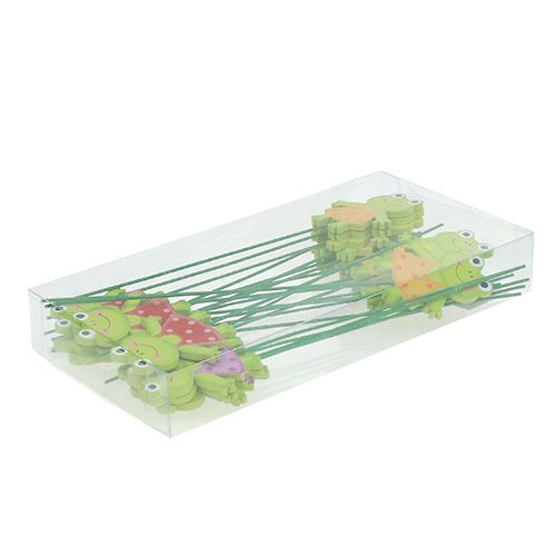 Floristik24 Dekoratyviniai pagaliukai varlė 7cm 24vnt