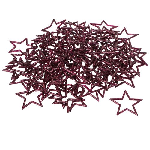 daiktų Dekoratyvinis Star Berry Glitter stalo dekoravimas Kalėdinis 4,5cm 120 vnt