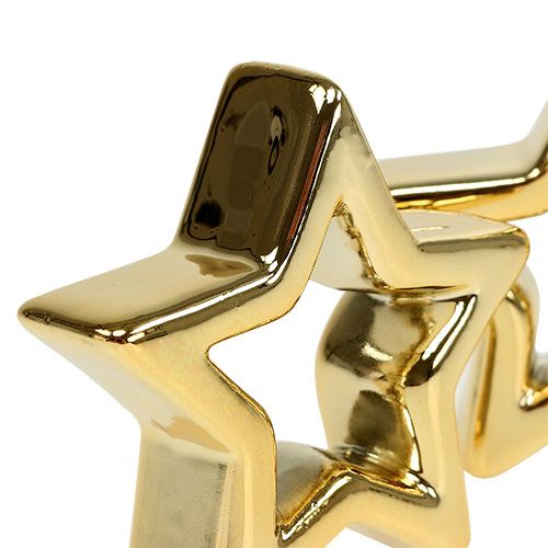Floristik24 Deco star gold 6,5cm 6vnt