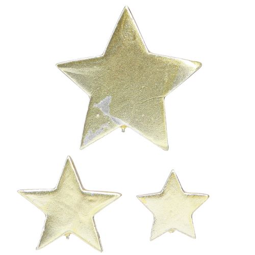 Dekoratyvinės žvaigždės išsklaidytos dekoracijos aukso Ø3-7cm – 2 pasirinkimas – 44 vnt.