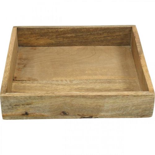 Floristik24 Dekoratyvinis padėklas medinis padėklas stačiakampio formos paklotas 27×27cm