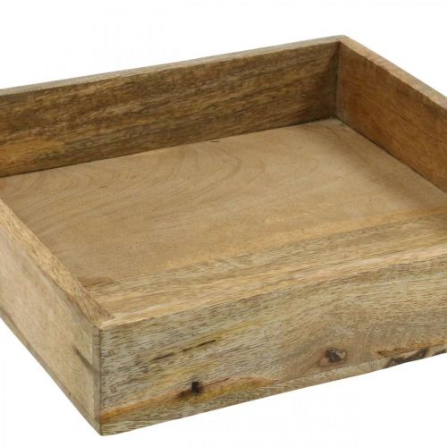 Floristik24 Dekoratyvinis padėklas medinis padėklas stačiakampio formos paklotas 27×27cm