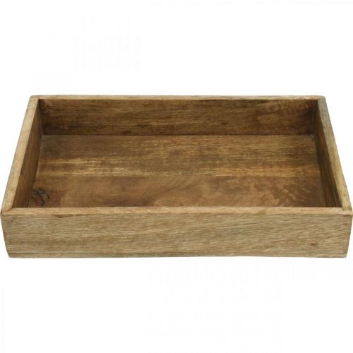 Floristik24 Dekoratyvinis padėklas medinis padėklas stačiakampio formos paklotas 32×22cm