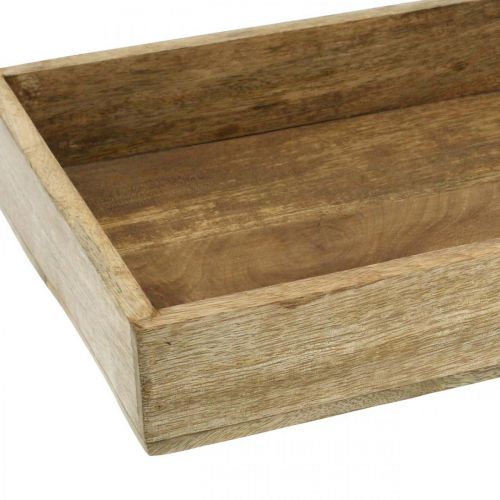 Floristik24 Dekoratyvinis padėklas medinis padėklas stačiakampio formos paklotas 32×22cm