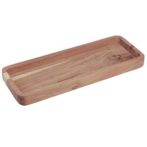 Floristik24 Dekoratyvinis padėklas, pailgos akacijos medienos, natūralaus 40×15cm